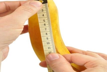 merjenje banane simbolizira merjenje penisa